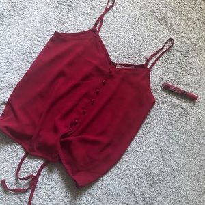 Burgundy top